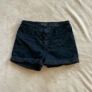Mossimo Black High Rose Denim Three Button Shorts